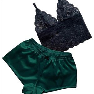 Women lace Lingerie Camisole and Shorts Set